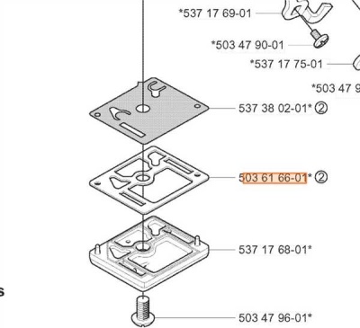 Мембрана карбюратора HUSQVARNA H365 5036166-01 5036166-01 от 11.11.2020 18:11:19