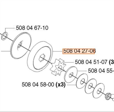 Барабан сцепления HUSQVARNA H320 электропила 5080427-06 от 11.11.2020 18:07:44